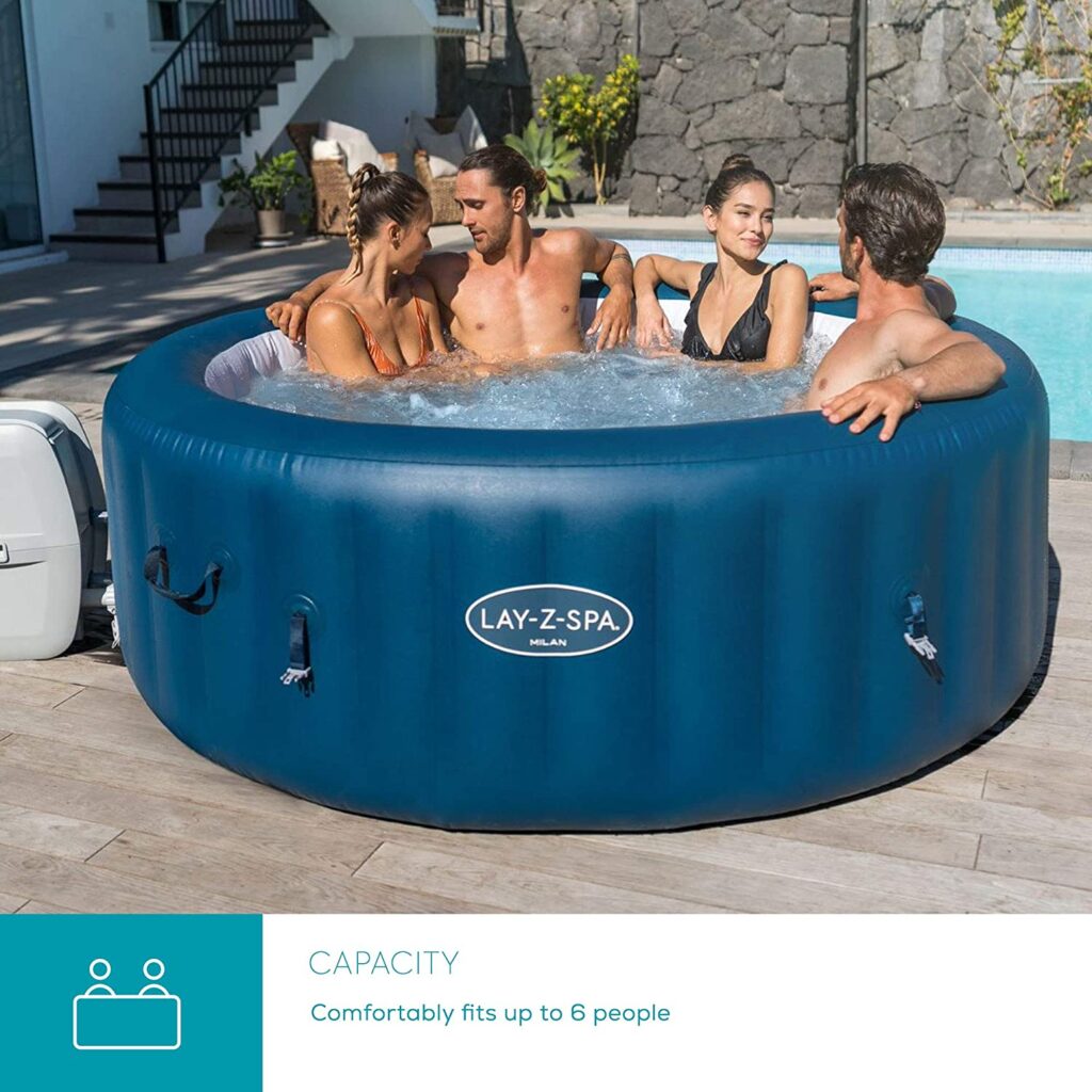 Lay-Z-Spa 60029 Milan Airjet Plus Inflatable Hot Tub, 6 Person review