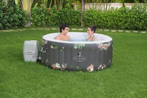 Lay-Z-Spa Aruba 110 AirJet Massage System, Inflatable Hot Tub with Freeze Shield Technology, 2-3 Person, Grey