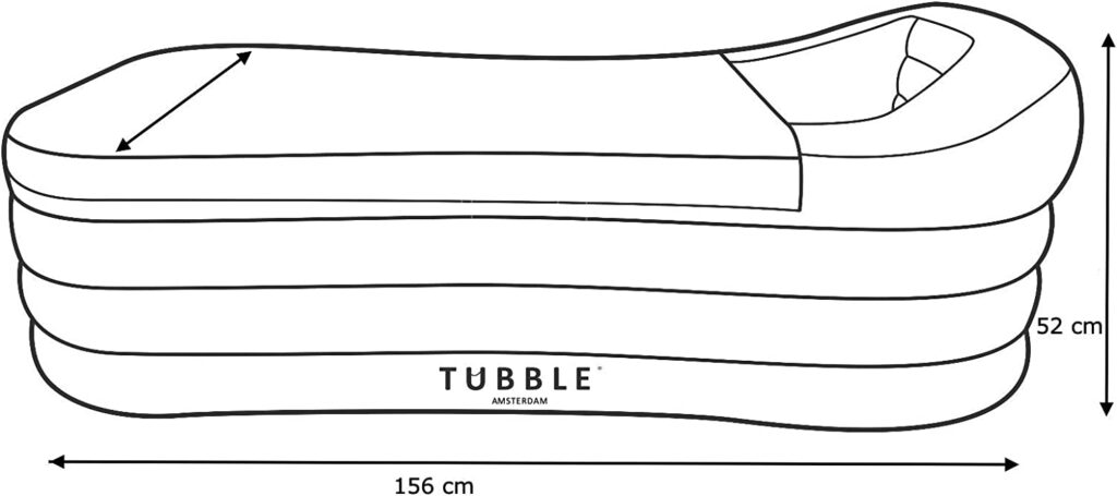 Tubble® Royale Inflatable Bathtub Review - Dimensions