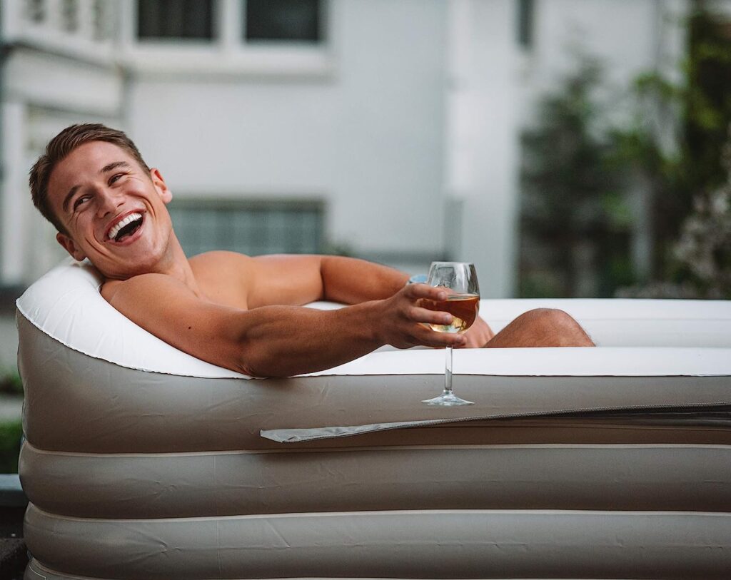 Tubble® Royale Inflatable Bathtub Review - Man