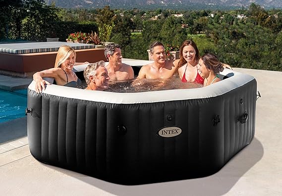 Intex Whirlpool Pure-Spa Bubble & Jet Hot Tub - Black