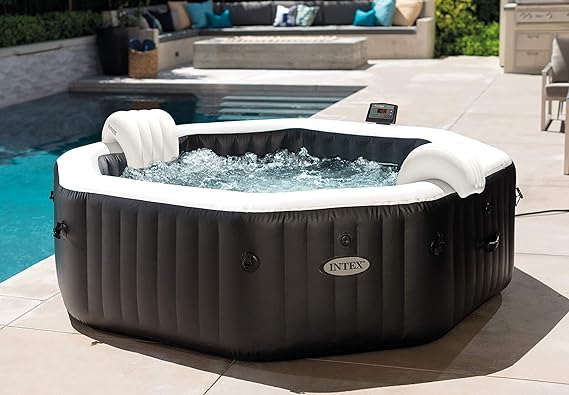 Intex Whirlpool Pure-Spa Bubble & Jet Hot Tub - Review Side View